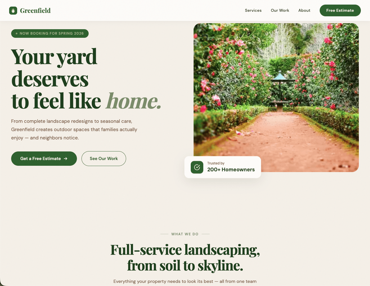 Greenfield Landscaping